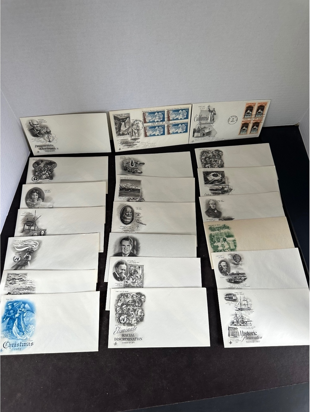 Vintage Lot 21 First Day Covers FDC 1971-1973 Artcraft US Stamps #4
